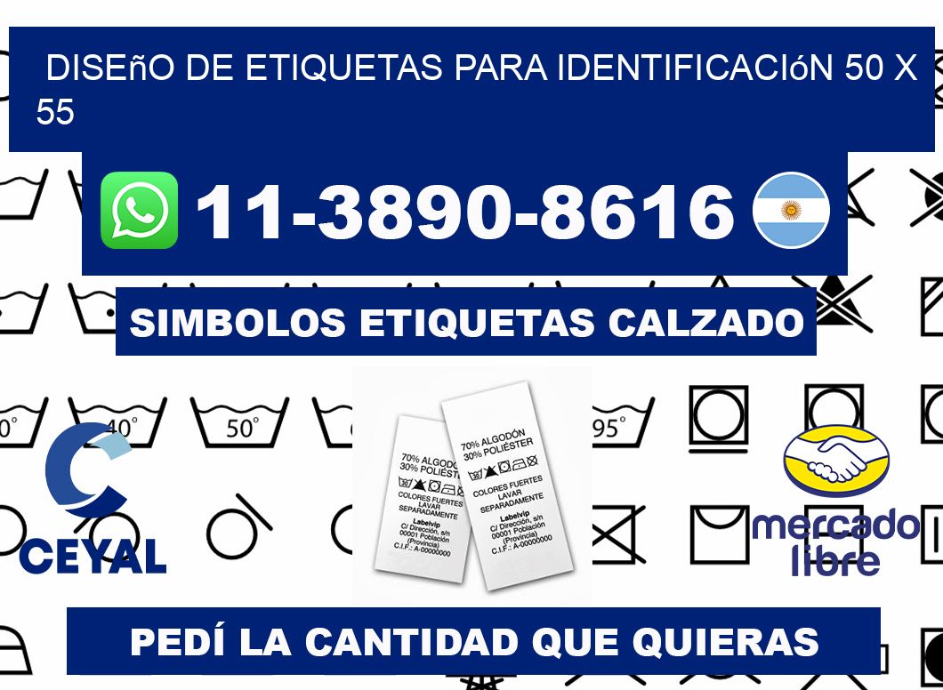 diseño de etiquetas para identificación 50 x 55