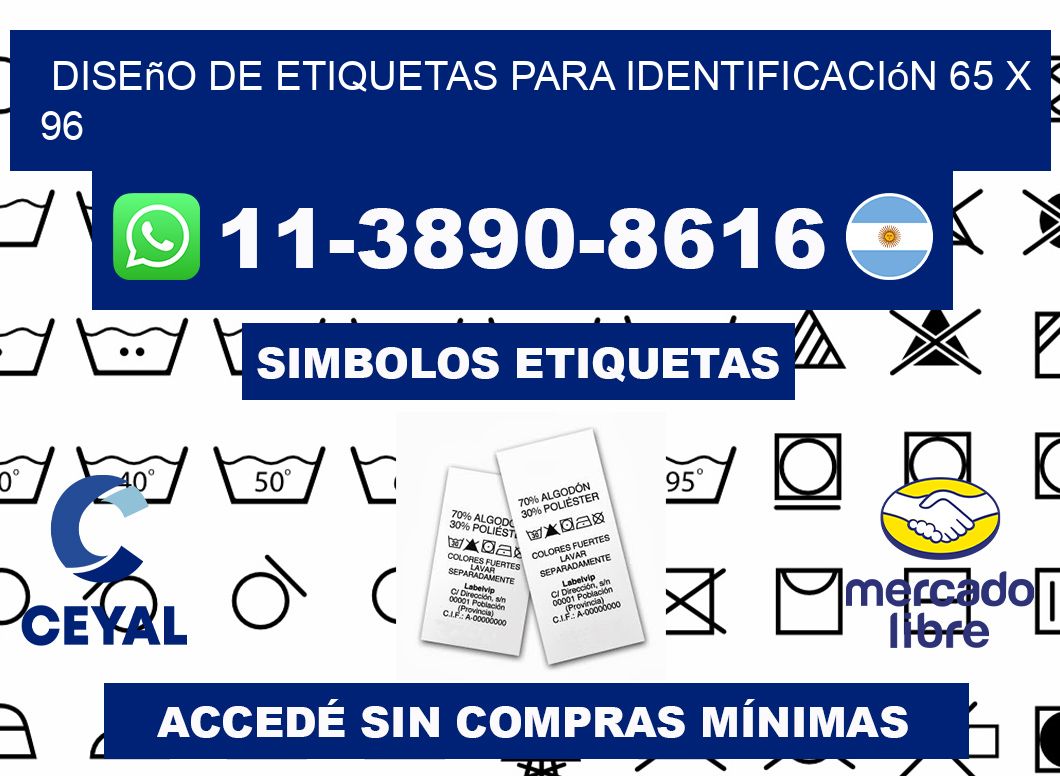 diseño de etiquetas para identificación 65 x 96