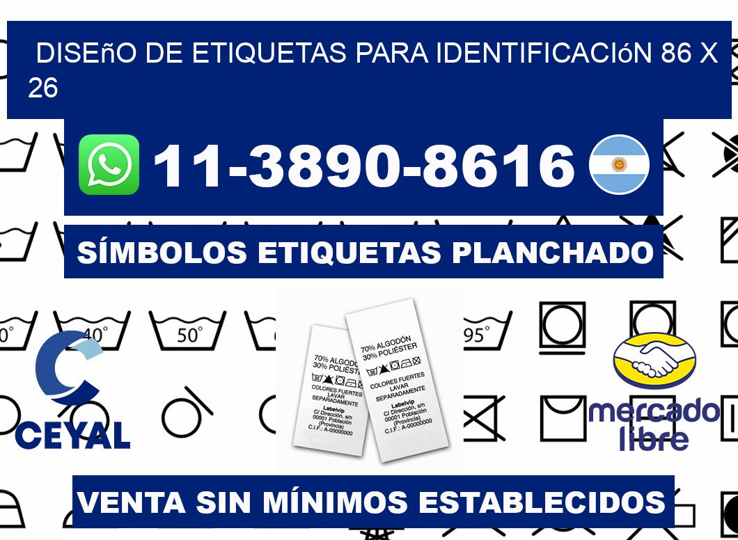 diseño de etiquetas para identificación 86 x 26