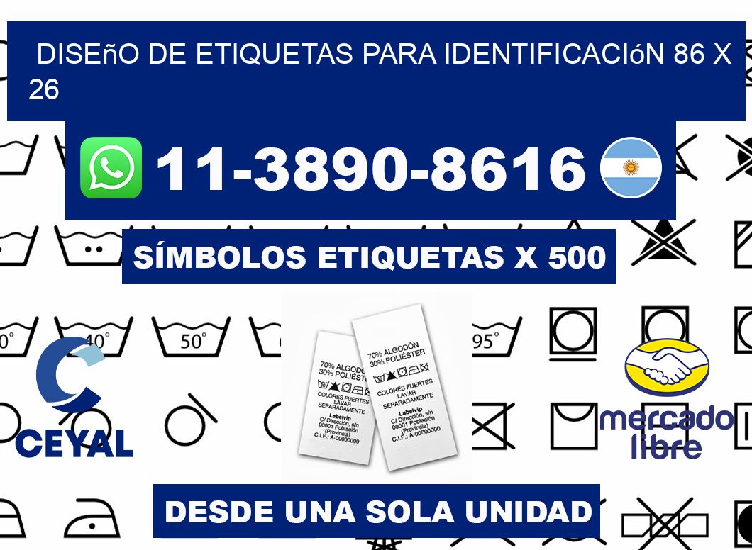 diseño de etiquetas para identificación 86 x 26