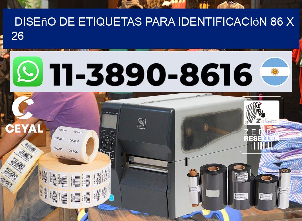 diseño de etiquetas para identificación 86 x 26
