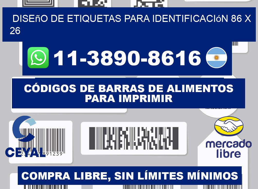diseño de etiquetas para identificación 86 x 26