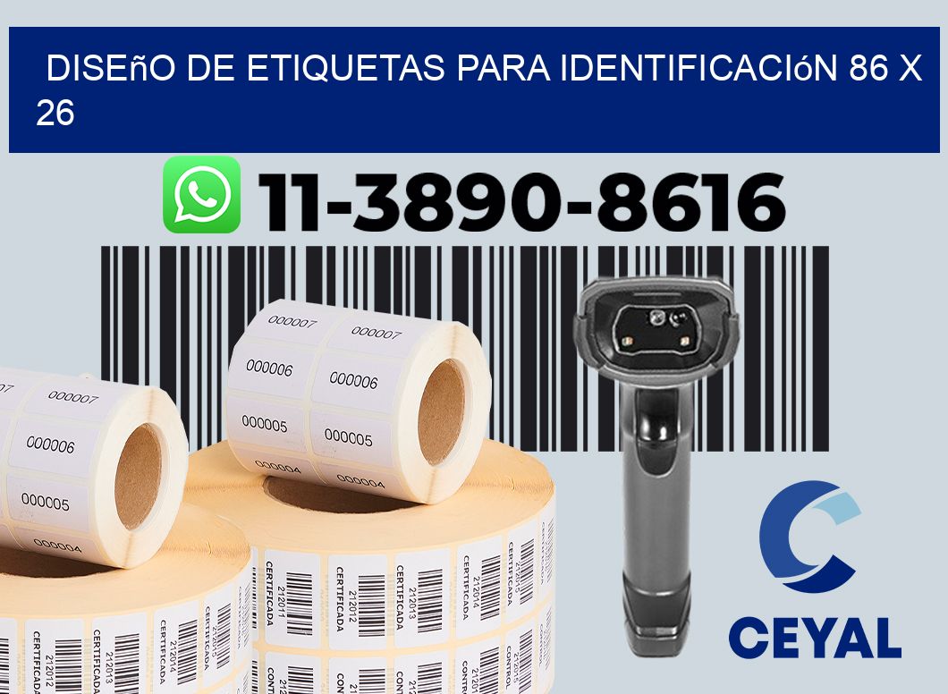 diseño de etiquetas para identificación 86 x 26