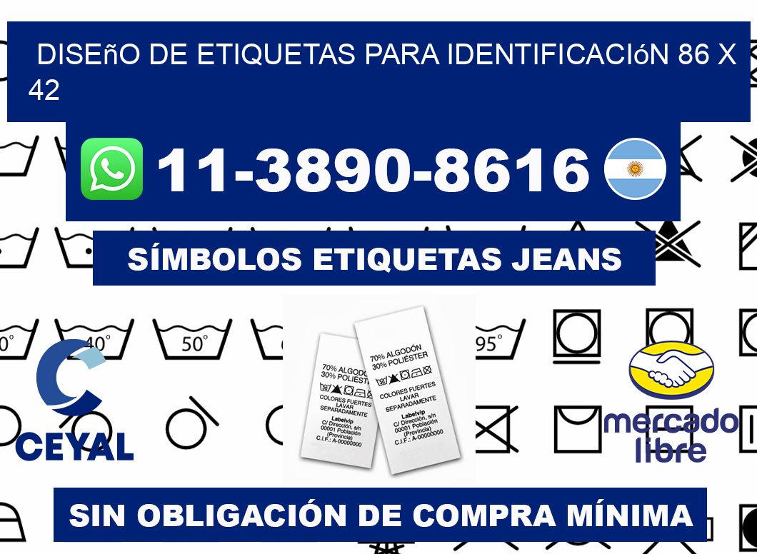 diseño de etiquetas para identificación 86 x 42