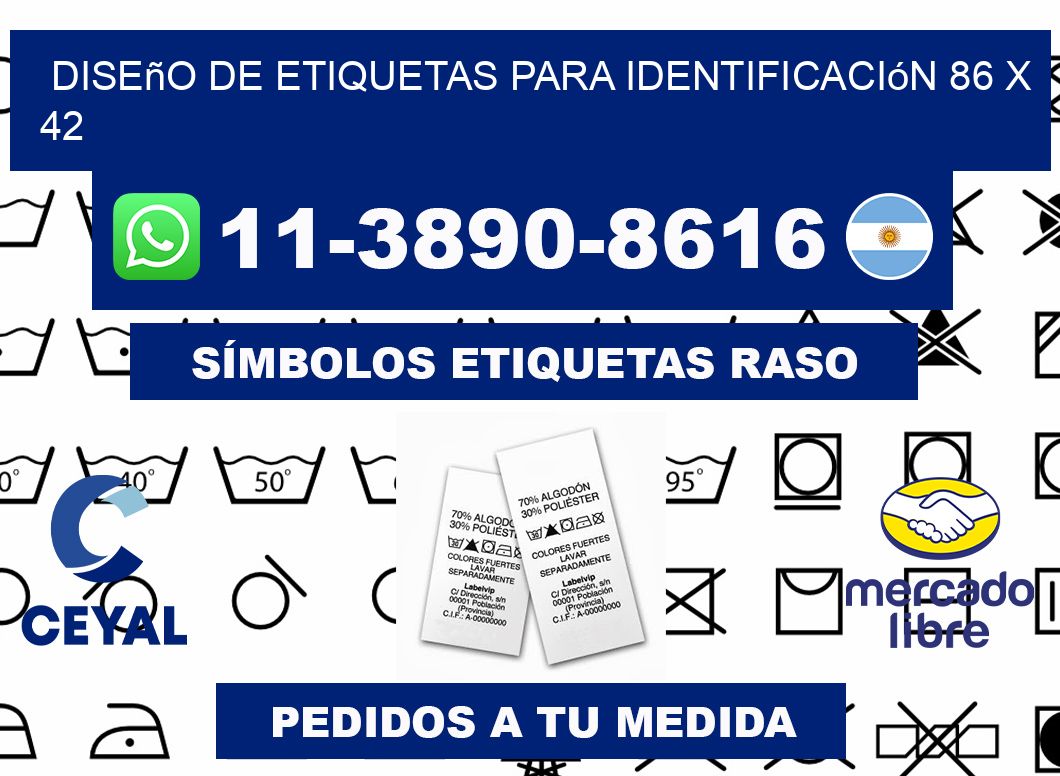 diseño de etiquetas para identificación 86 x 42