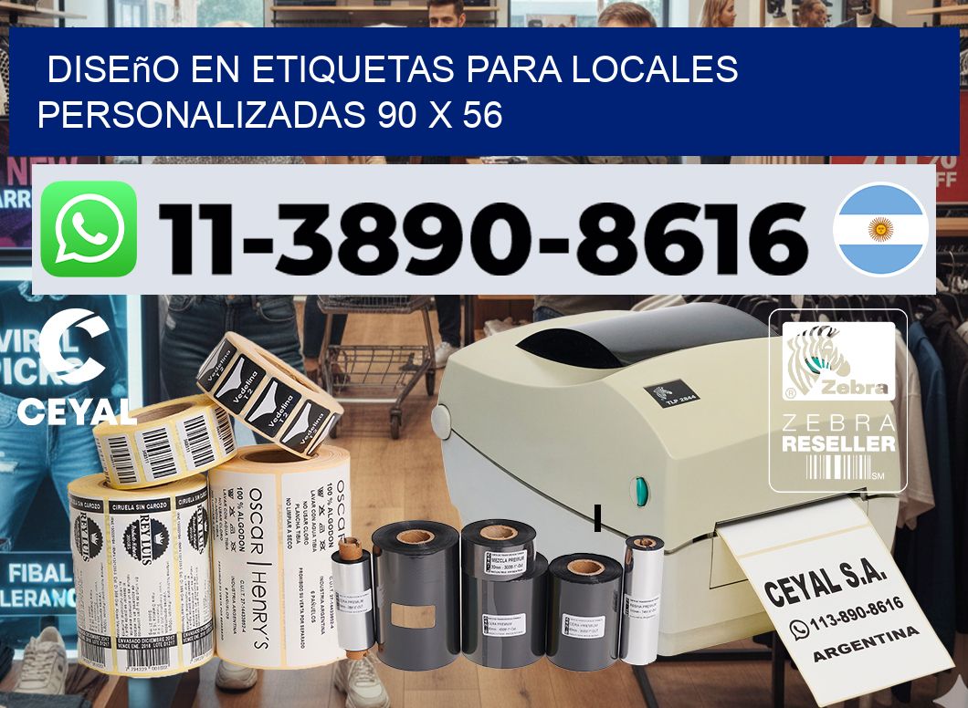 diseño en etiquetas para locales personalizadas 90 x 56