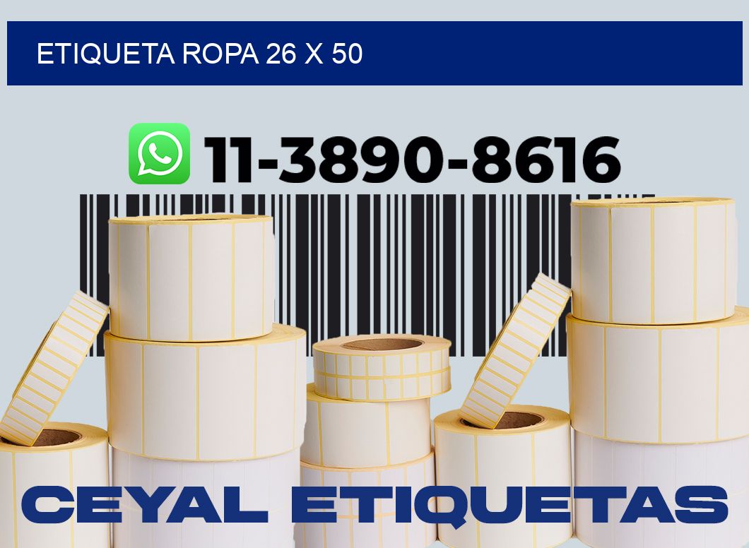 etiqueta ropa 26 x 50