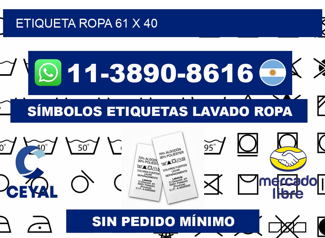 etiqueta ropa 61 x 40