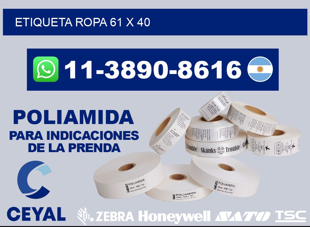 etiqueta ropa 61 x 40