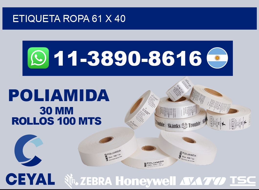 etiqueta ropa 61 x 40