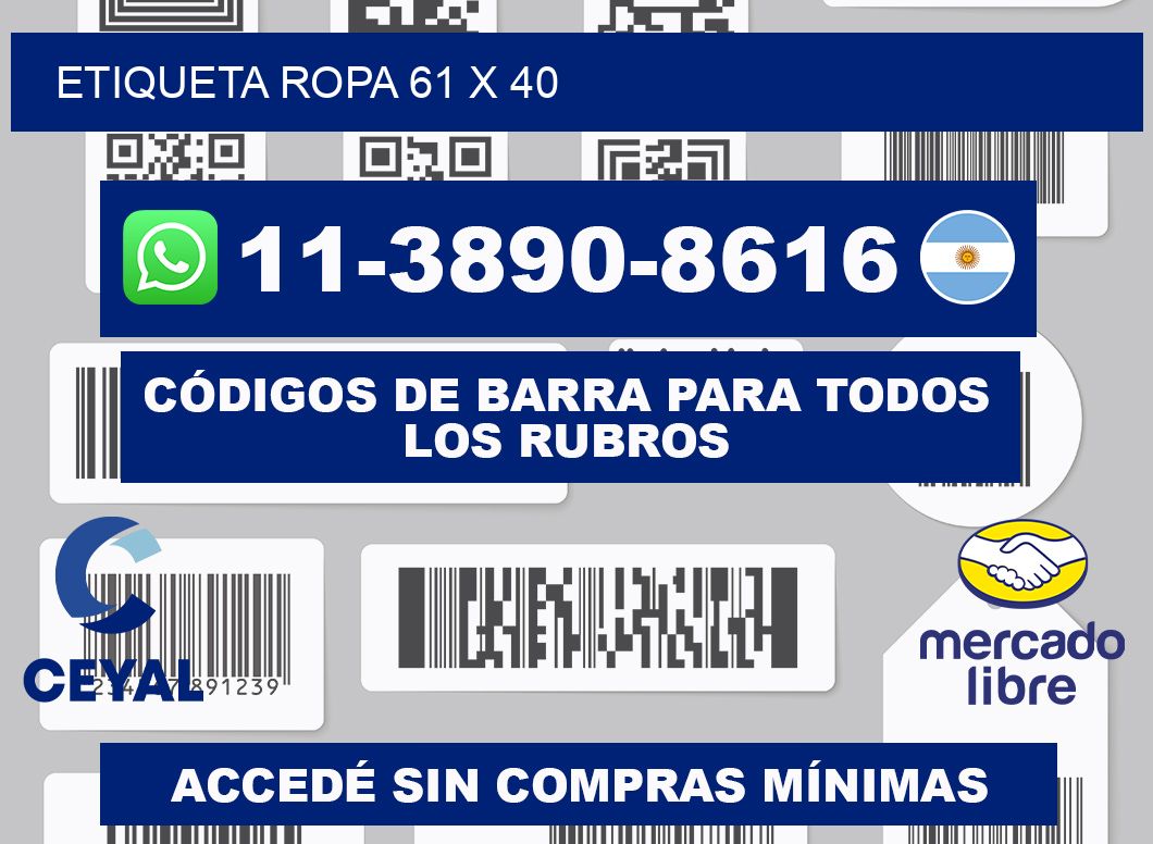etiqueta ropa 61 x 40