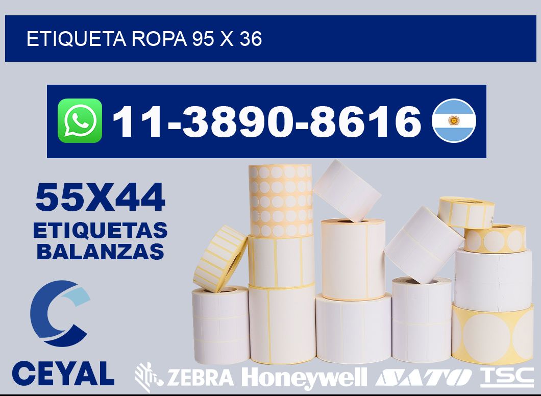 etiqueta ropa 95 x 36