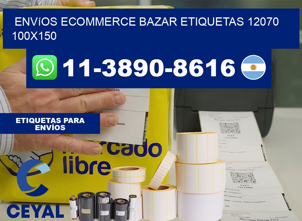 Envíos Ecommerce bazar etiquetas 12070 100×150
