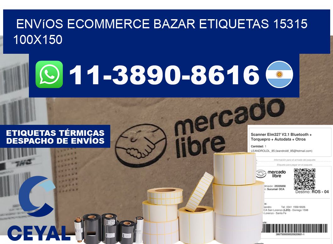 Envíos Ecommerce bazar etiquetas 15315 100x150