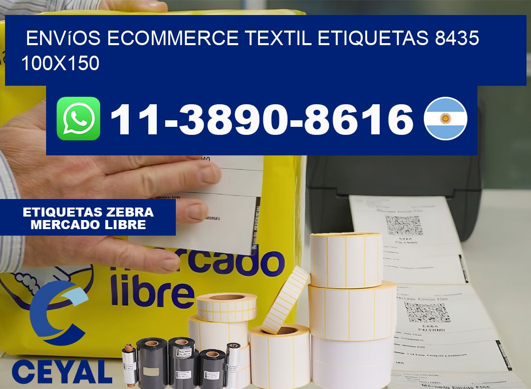 Envíos Ecommerce textil etiquetas 8435 100×150