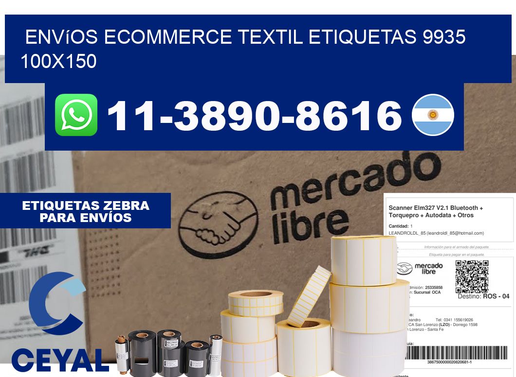 Envíos Ecommerce textil etiquetas 9935 100x150