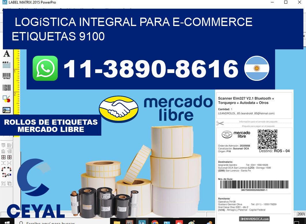 Logística integral para e-commerce  etiquetas 9100