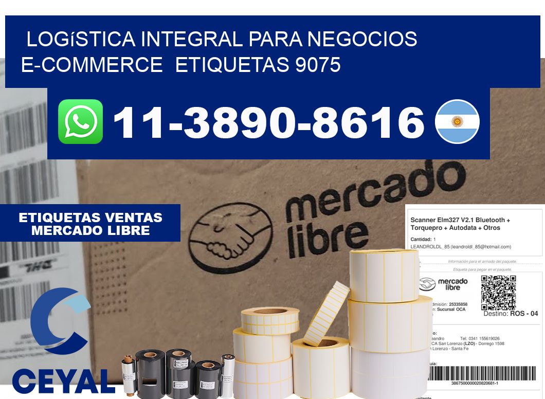 Logística integral para negocios e-commerce  etiquetas 9075