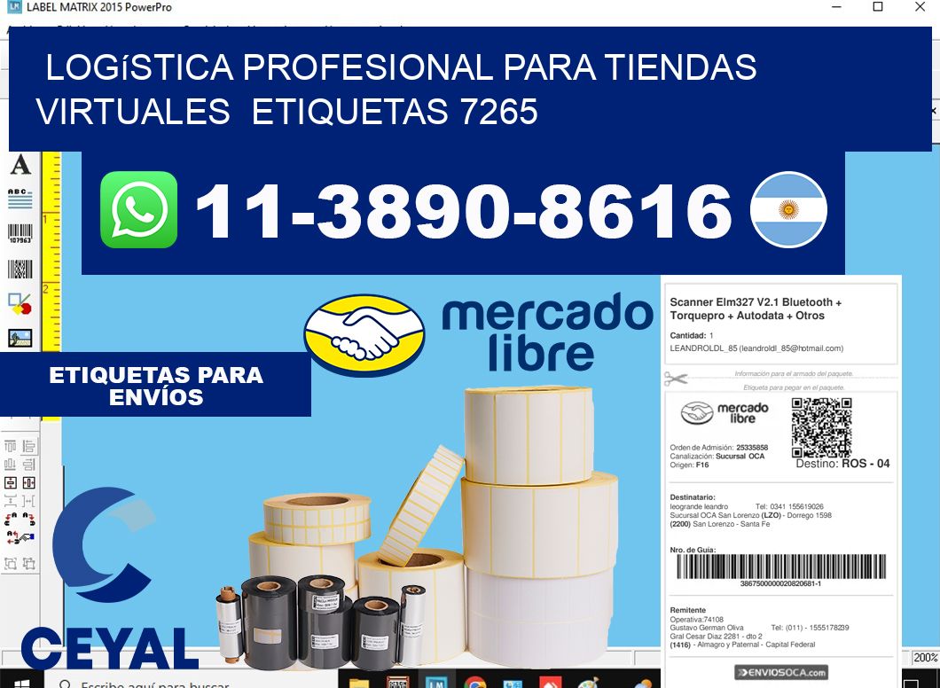 Logística profesional para tiendas virtuales  etiquetas 7265