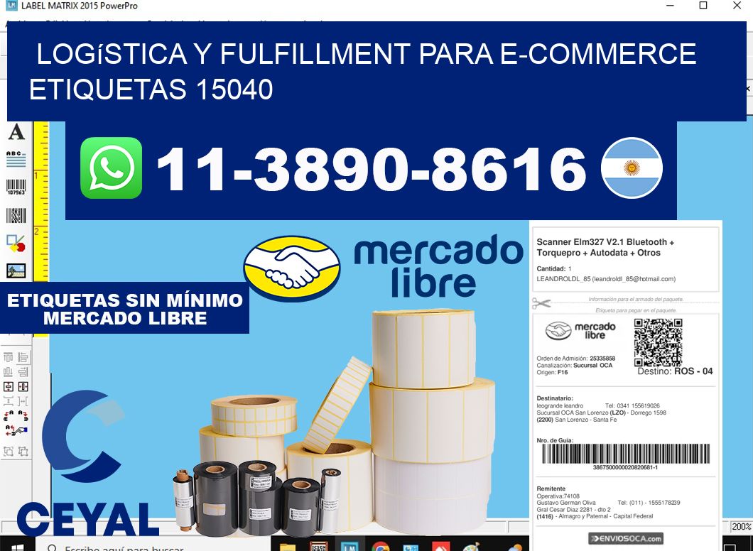 Logística y fulfillment para e-commerce etiquetas 15040