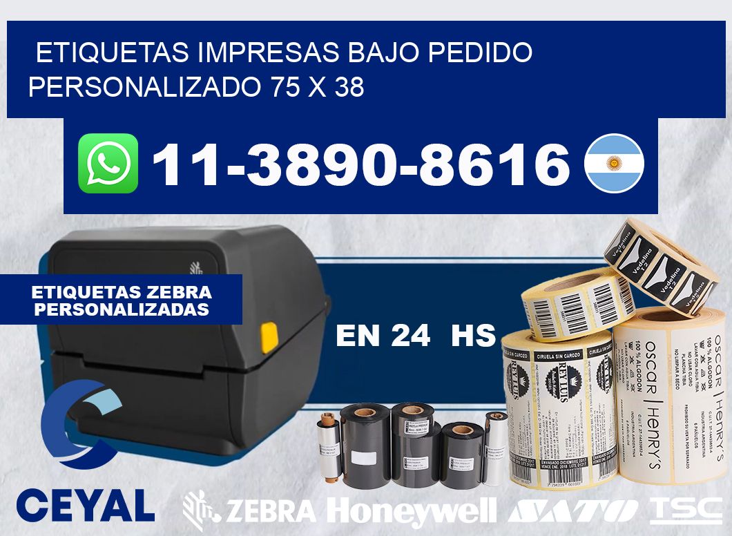 etiquetas impresas bajo pedido personalizado 75 x 38