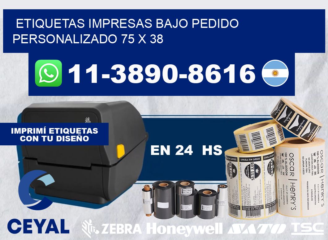 etiquetas impresas bajo pedido personalizado 75 x 38
