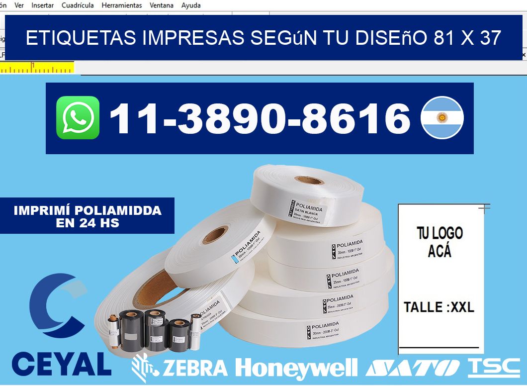 etiquetas impresas según tu diseño 81 x 37