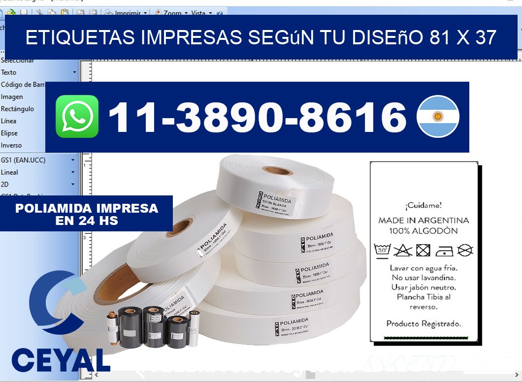 etiquetas impresas según tu diseño 81 x 37