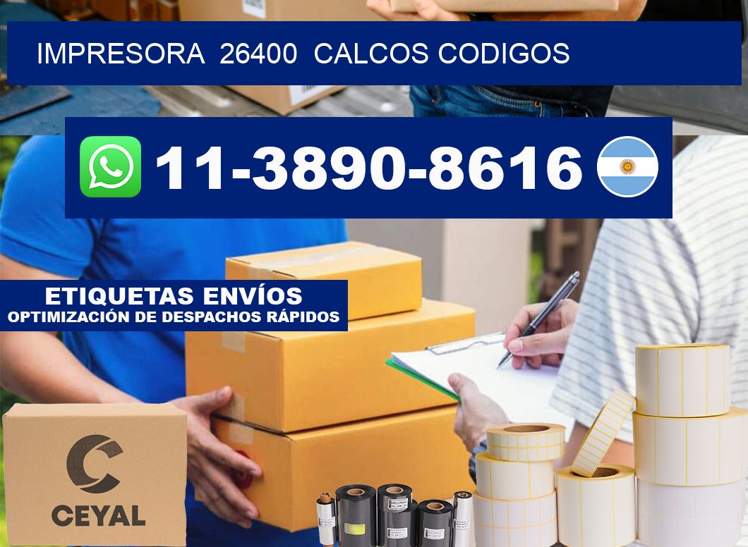 impresora 26400 calcos codigos