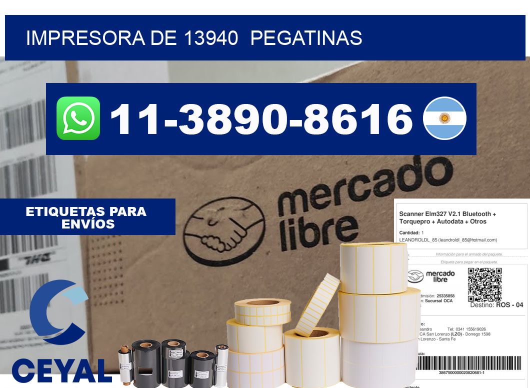 impresora de 13940 pegatinas