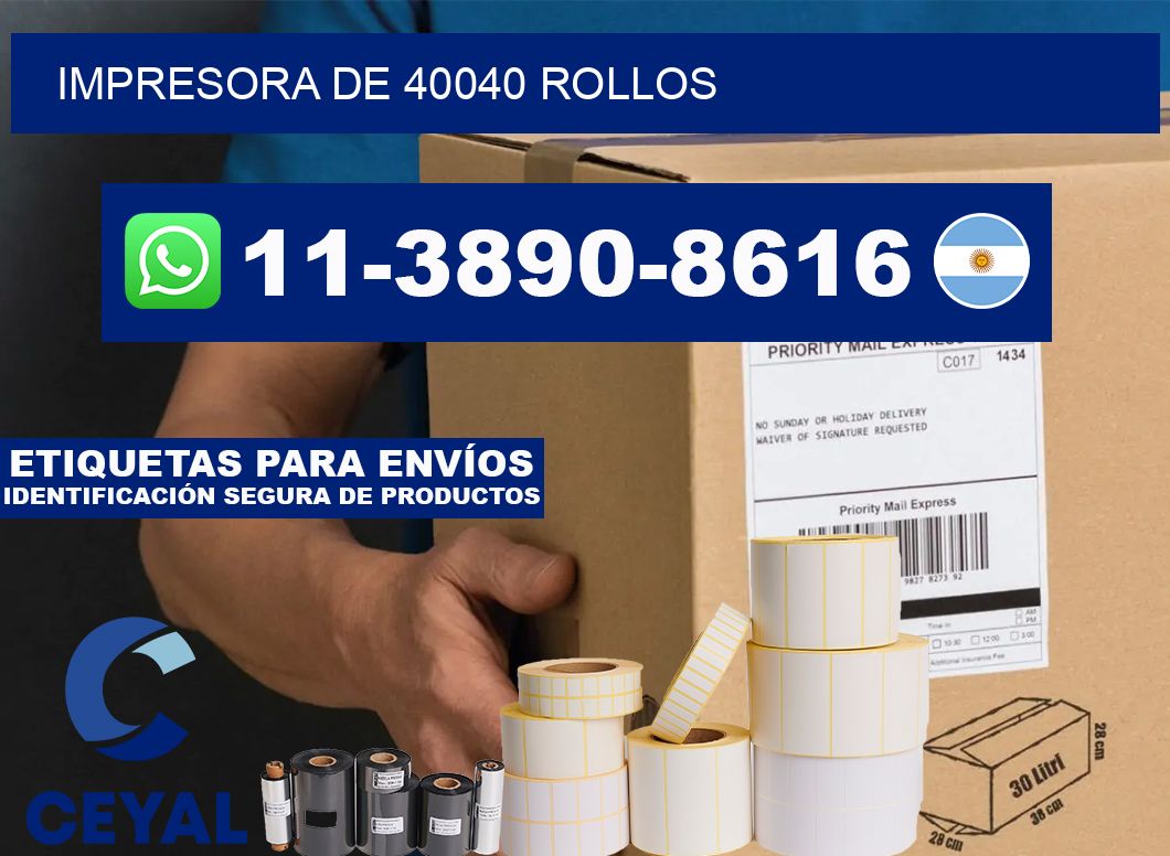 impresora de 40040 rollos