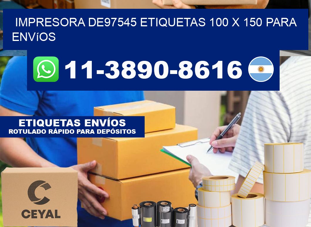 impresora de97545 etiquetas 100 x 150 para envíos
