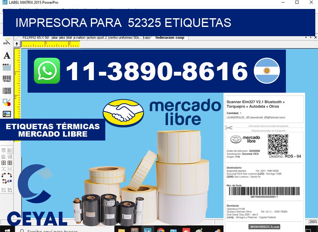 impresora para  52325 etiquetas