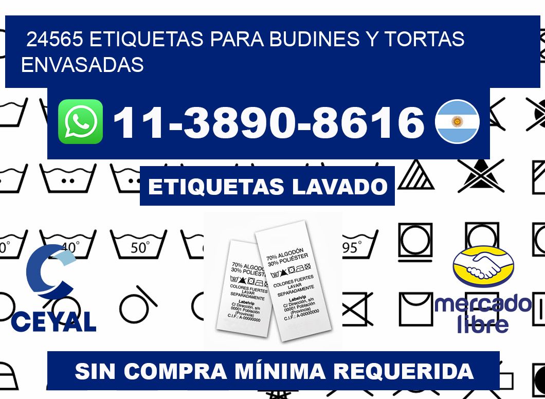 24565 etiquetas para budines y tortas envasadas