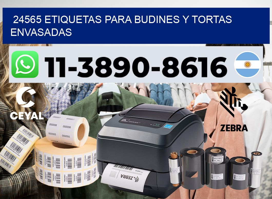 24565 etiquetas para budines y tortas envasadas
