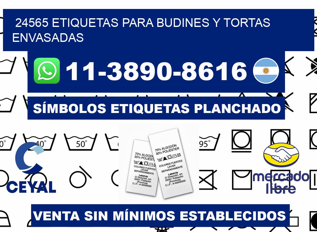 24565 etiquetas para budines y tortas envasadas
