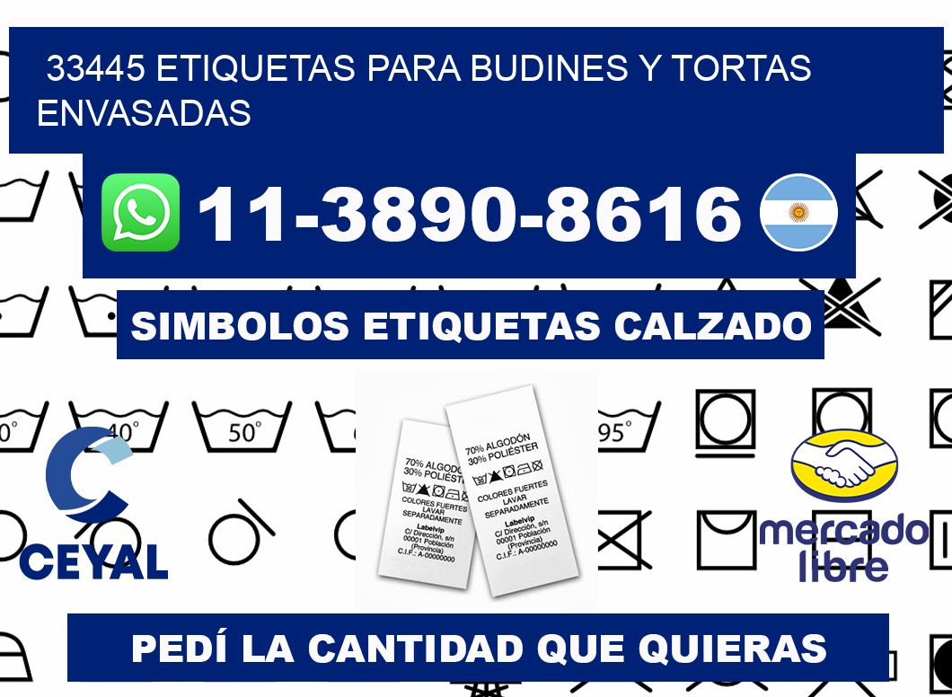 33445 etiquetas para budines y tortas envasadas