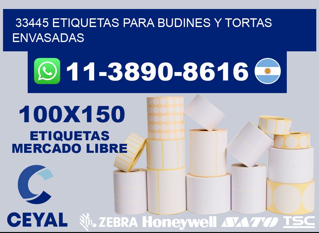 33445 etiquetas para budines y tortas envasadas