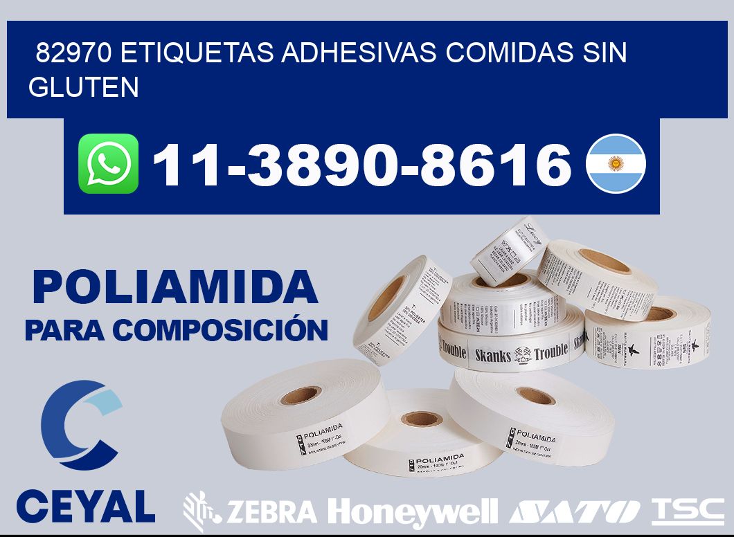82970 etiquetas adhesivas comidas sin gluten