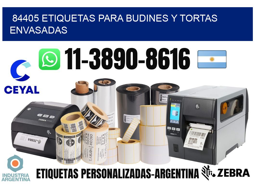 84405 etiquetas para budines y tortas envasadas