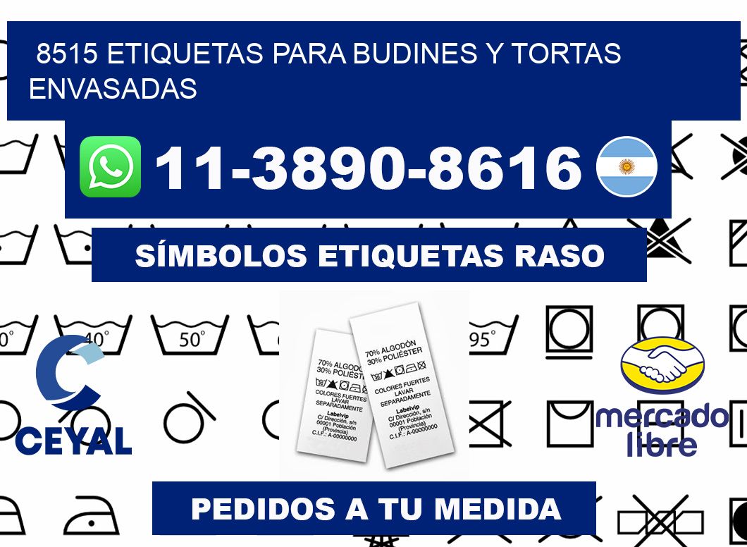 8515 etiquetas para budines y tortas envasadas
