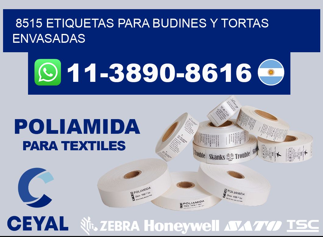 8515 etiquetas para budines y tortas envasadas