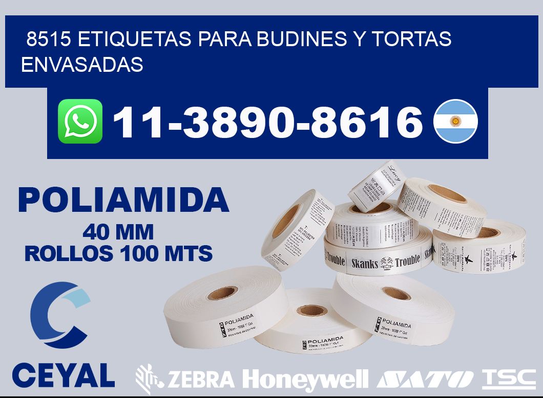 8515 etiquetas para budines y tortas envasadas