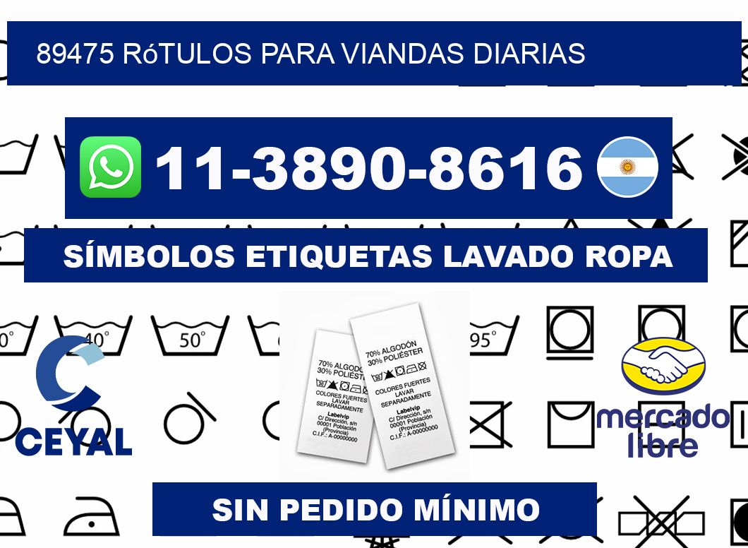 89475 rótulos para viandas diarias
