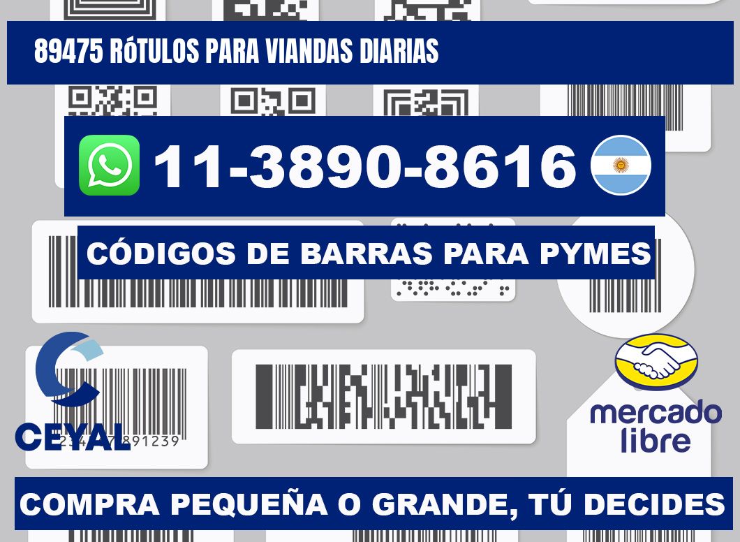 89475 rótulos para viandas diarias
