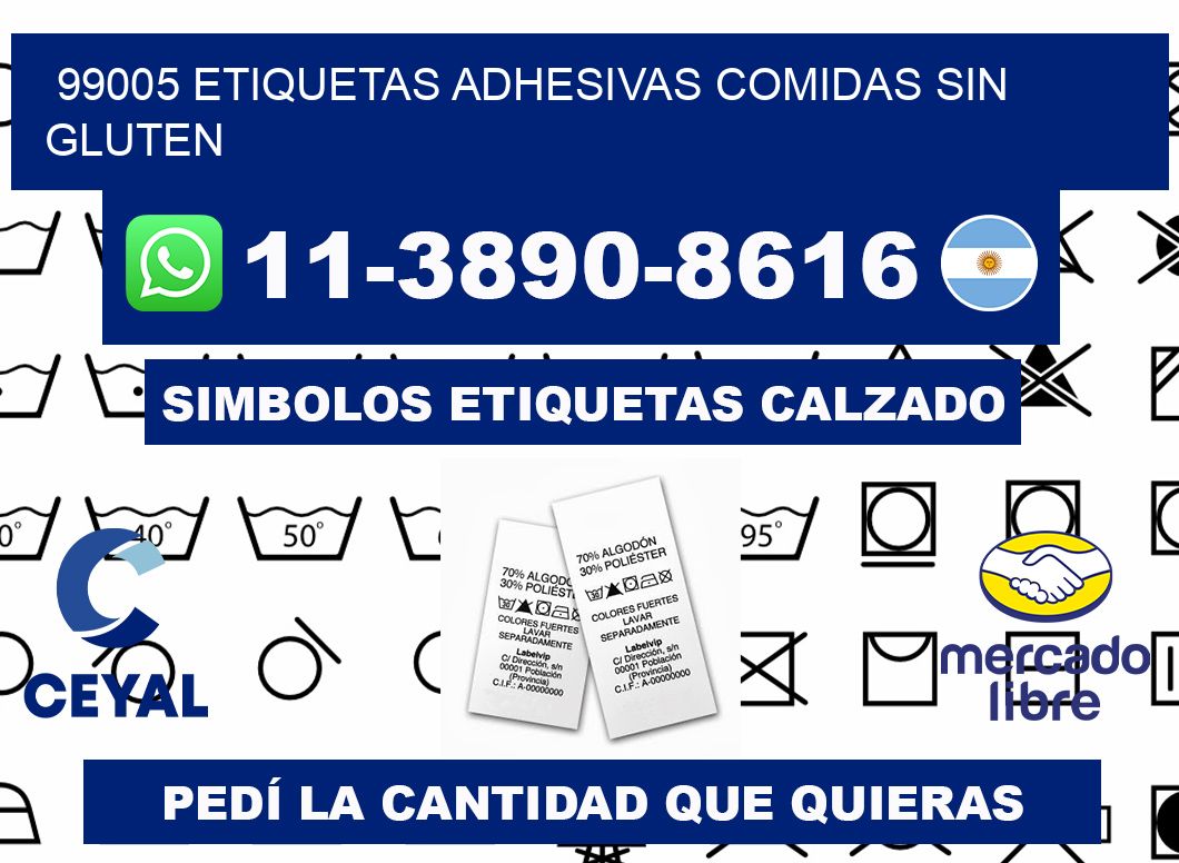 99005 etiquetas adhesivas comidas sin gluten