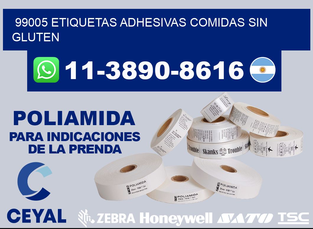 99005 etiquetas adhesivas comidas sin gluten