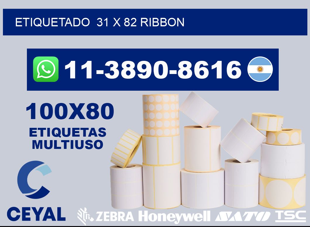 Etiquetado  31 x 82 ribbon