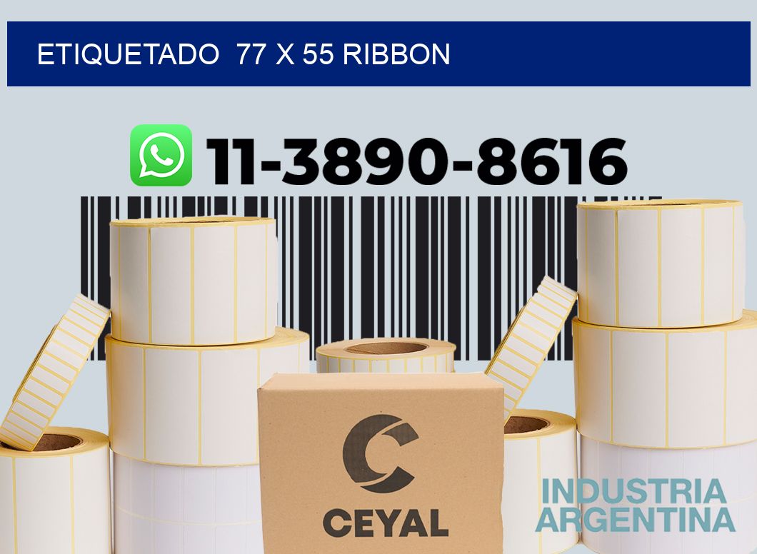 Etiquetado  77 x 55 ribbon