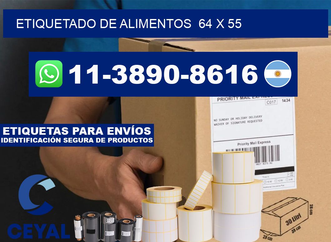 Etiquetado de alimentos 64 x 55